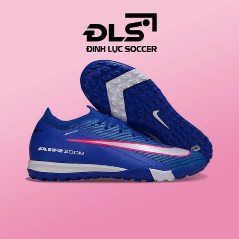Giày Bóng Đá Nike Mercurial Vapor 16 Elite Xanh Coban Vạch Trắng Cổ Lửng TF