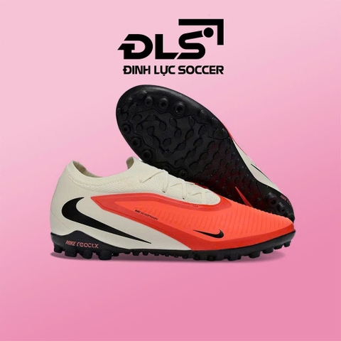 Giày Bóng Đá Nike Phantom 6 Pro Đỏ Hồng Gót Trắng Cổ Lửng TF