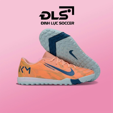 Giày Bóng Đá Nike Mercurial Vapor 16 Academy Mbappe Cam Đào Vạch Xanh Đế Zoom TF
