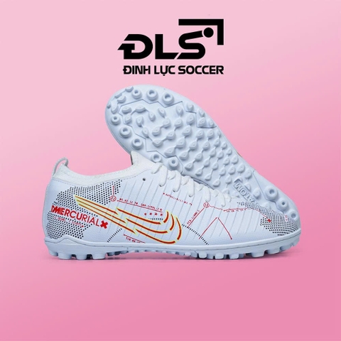 Giày Bóng Đá Việt Nam Vic 6 Elite Trắng Đen Đế Trắng TF