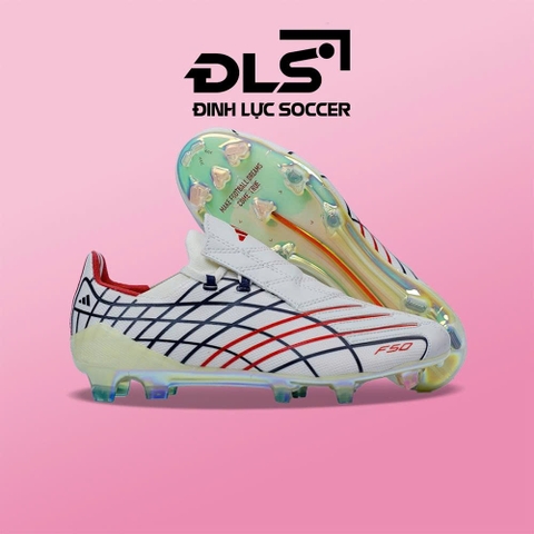 Giày Bóng Đá Adidas F50 Elite Trắng Sọc Đỏ Đen Spider FG