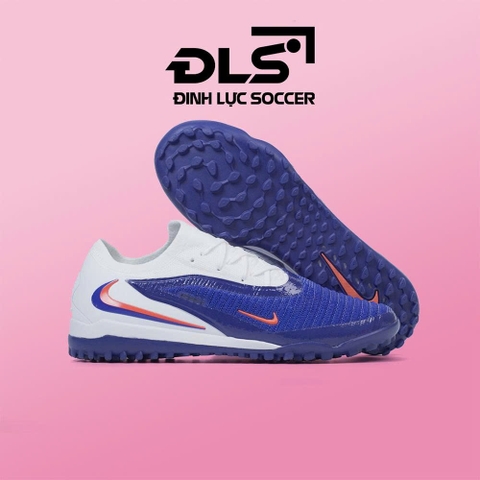Giày Bóng Đá Nike Phantom 6 Low Elite Xanh Đậm Gót Trắng TF