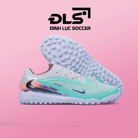 Giày Bóng Đá Nike Phantom 6 Elite United Xanh Ngọc Gót Cam Cổ Lửng TF