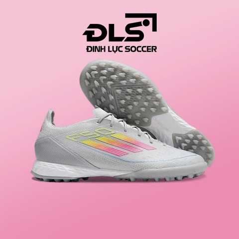 Giày Bóng Đá Adidas F50 Elite Xám Vạch Hồng Lưỡi Gà Liền TF