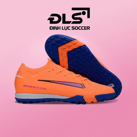 Giày Bóng Đá Mercurial Vapor 16 Elite Cam Vạch Tím Xanh Cổ Lửng TF