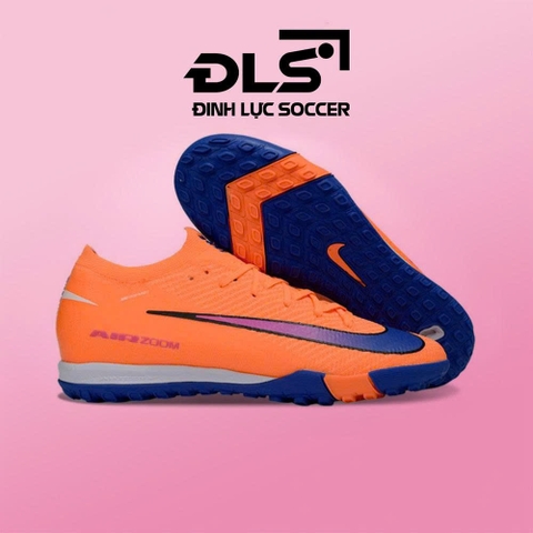 Giày Bóng Đá Nike Mercurial Vapor 16 Elite Cam Vạch Tím Xanh Cổ Lửng TF