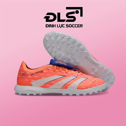Giày Bóng Đá Adidas Predator 25 Elite Cam Xanh Biển Vạch Trắng Lưỡi Gà Gập TF