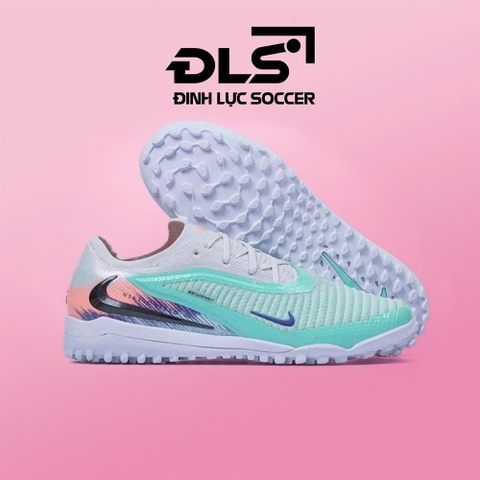 Giày Bóng Đá Nike Phantom 6 Elite United Xanh Ngọc Gót Cam Cổ Lửng TF