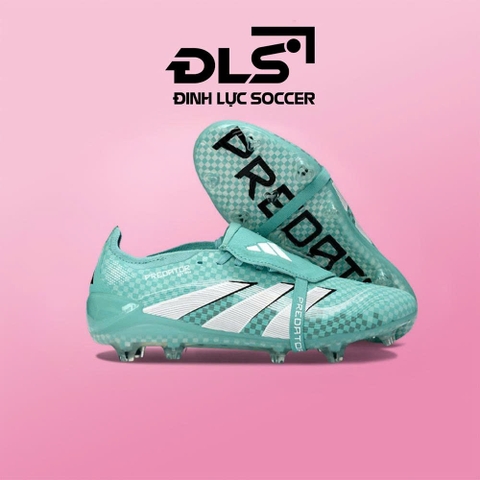 Giày Bóng Đá Adidas Predator 25 Elite Tongue Caro Xanh Ngọc Lưỡi Gà Gập FG
