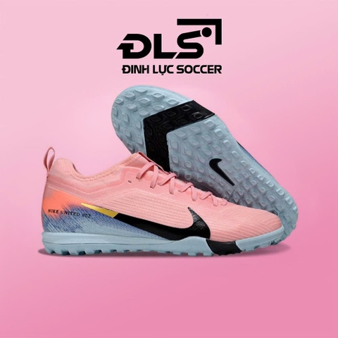 Giày Bóng Đá Nike Mercurial Vapor 16 Pro 2025 Hồng United Vạch Đen Vàng Cổ Lửng TF