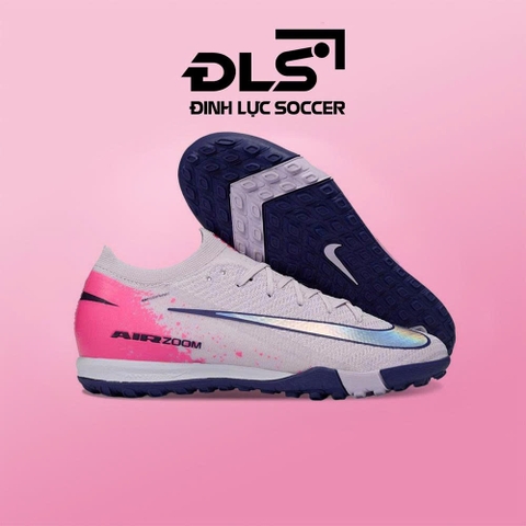 Giày Bóng Đá Nike Mercurial Vapor 16 Elite Tím Nhạt Gót Hồng Vạch Bạc Cổ Lửng TF