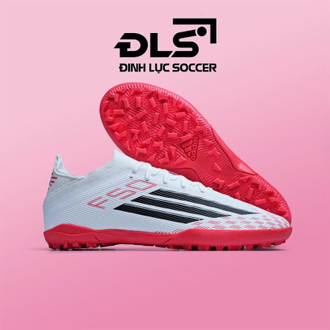 Giày Bóng Đá Adidas F50 Trắng Đế Đỏ Vạch Đen TF