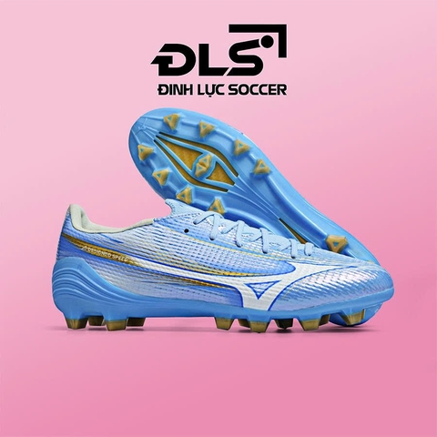 Giày Bóng Đá Mizuno Alpha III Elite Xanh Ngọc Vạch Trắng FG