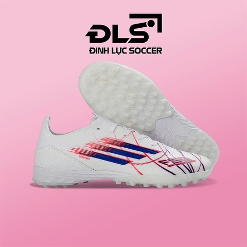 Giày Bóng Đá Adidas F50 Elite Trắng Vạch Đỏ Xanh TF