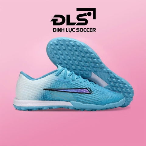 Giày Bóng Đá Mercurial Superfly 11 Elite Xanh Gót Trắng Vạch Tím Lưỡi Gà Liền TF