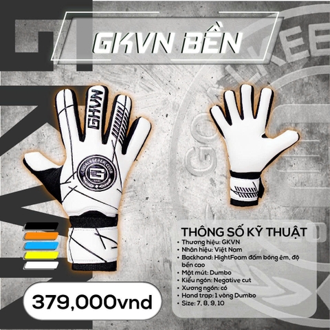 Găng Tay Thủ Môn GKVN Bền - Trắng
