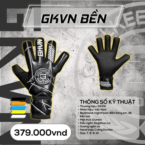 Găng Tay Thủ Môn GKVN Bền - Đen