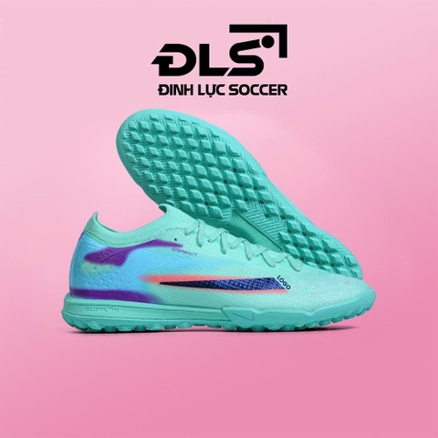 Giày Bóng Đá Mercurial Vapor 17 Elite SK Xanh Ngọc Vạch Cam Đen Cổ Lửng TF