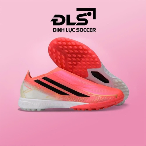 Giày Bóng Đá Trẻ Em F50 Hyperfast Elite Laceless WC26 Đỏ Hồng Không Dây TF