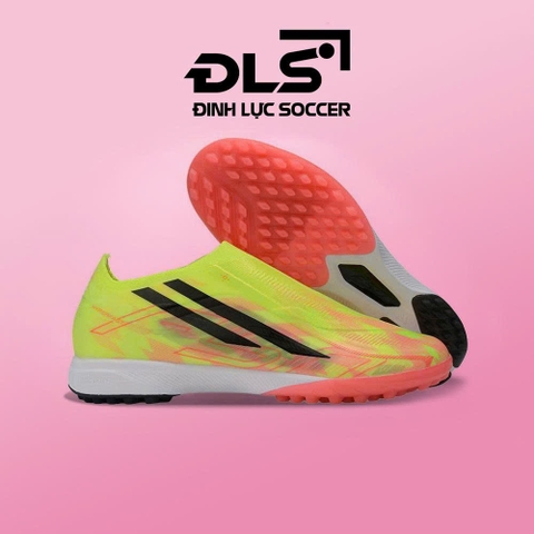 Giày Bóng Đá F50 Hyperfast Elite Laceless Vàng Đen Không Dây TF
