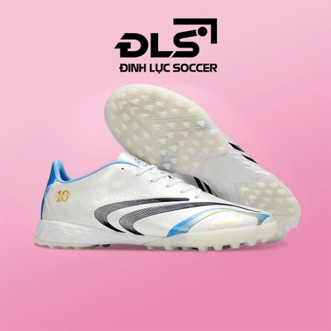 Giày Bóng Đá F50 Elite Messi Tango WC 2026 Trắng Vạch Đen TF