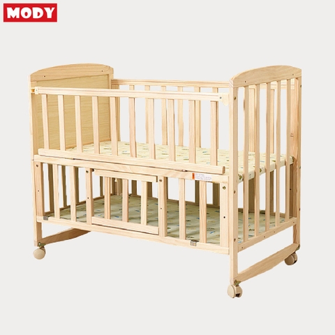 Nôi cũi gỗ đa năng kèm màn chống muỗi kết hợp giường cho em bé Mody M10460