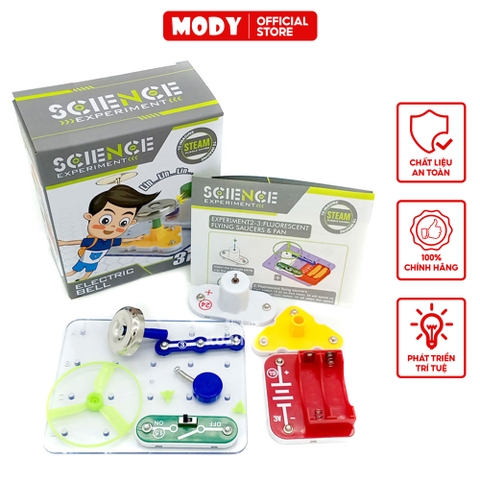 Bộ lắp ráp chuông điện và cánh quạt MODY M3380 đồ chơi khoa học và giáo dục Stem phát triển trí tuệ cho trẻ