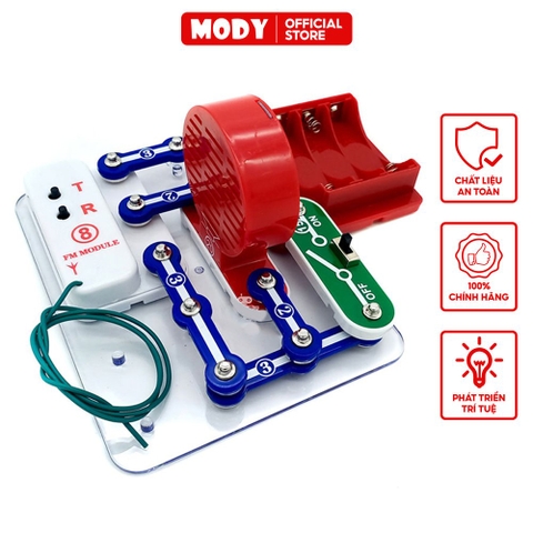 Bộ lắp ghép đài FM Radio MODY M3480 đồ chơi khoa học và giáo dục Stem phát triển trí tuệ cho trẻ