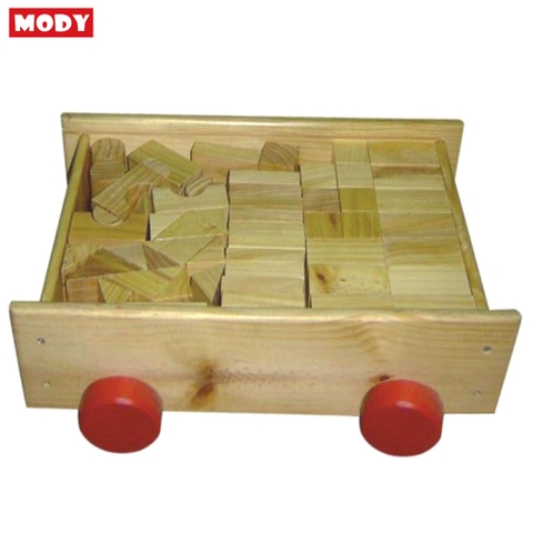 Bộ xếp hình xây dựng 100 chi tiết khối gỗ lắp ghép Mody M272100 tăng cường vận động, phát triển tư duy và tưởng tượng