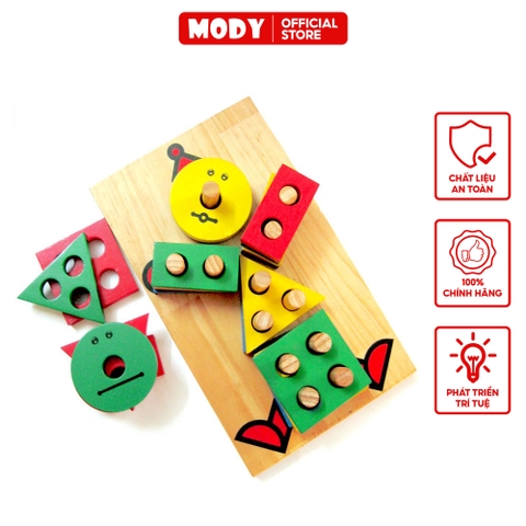 Đồ chơi giáo dục montessori hề học hình cho bé phát triển trí tuệ Mody M222415