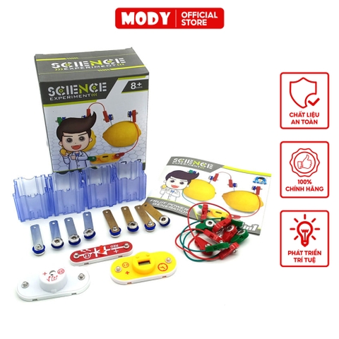 Đồ chơi lắp ráp khoa học tạo ra điện bằng nước muối và củ quả MODY M3360 - Bộ giáo dục Stem