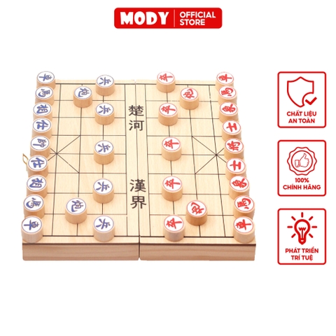 Bộ cờ tướng gỗ kiểu gập MODY M66221 rèn luyện trí tuệ cho bé