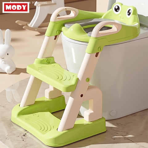 Thang bô vệ sinh gấp gọn bằng nhựa cao cấp kèm đệm PU siêu mềm cho bé Mody M39535