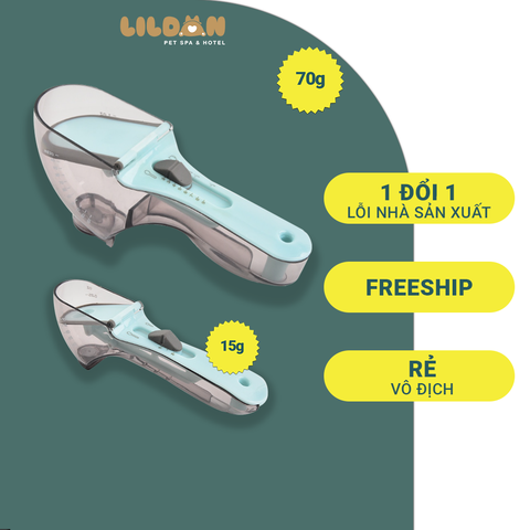 Bát Ăn Chén Ăn - Muỗng, Thìa Múc Hạt Cho Chó Mèo Size Lớn, Nhỏ