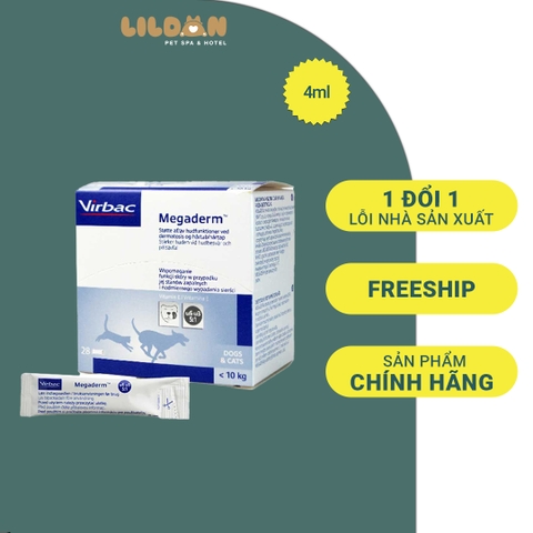 VIRBAC MEGADERM Thực Phẩm Chức Năng Giúp Mượt Da, Lông