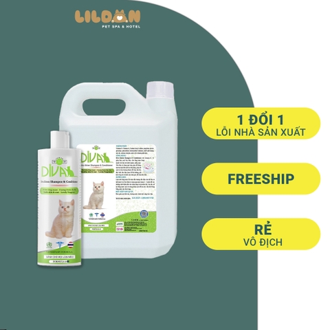 Sữa Tắm DIVA - Sữa Tắm Dành Cho Mèo, Sữa Tắm Chuyên Dụng Dùng Cho Spa