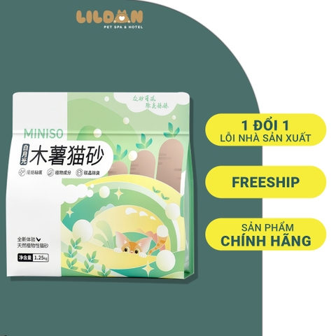 CÁT MINISO Cát Vệ Sinh Cho Mèo Làm Từ Sắn, Đất Sét - Thấm Hút Tốt, Vón Cục Tốt, Mùi Thơm, Ít Bụi