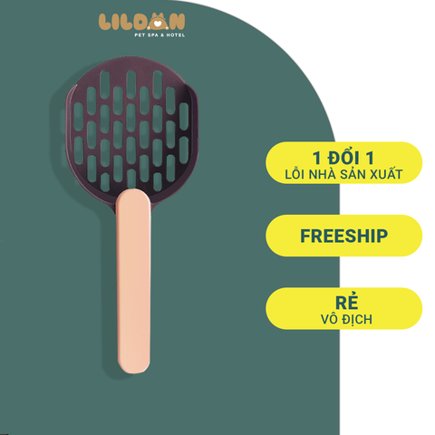 Dụng Cụ Dọn Vệ Sinh - Dụng Cụ Xúc Cát Dọn Phân Cho Mèo Có Ngăn Đựng Túi Đựng Phân