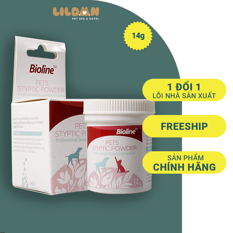 BIOLINE Styptic Powder (14g) Bột Cầm Máu Cho Chó Mèo