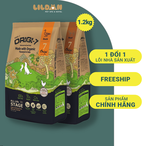 ORIGI-7 Thức Ăn Hạt Hữu Cơ Hạt Mềm Cho Chó Con Và Chó Trưởng Thành