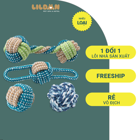 Đồ Chơi Chó Mèo - Dây Thừng Đồ Chơi Cho Chó, Dây Thừng Gặm Cho Chó