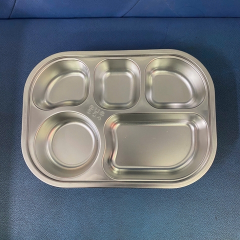 Khay inox 5 ngăn sâu mầm non