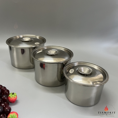 Thố inox size (14cm x 9cm), (16cm x 10cm), (18cm x 11xm)