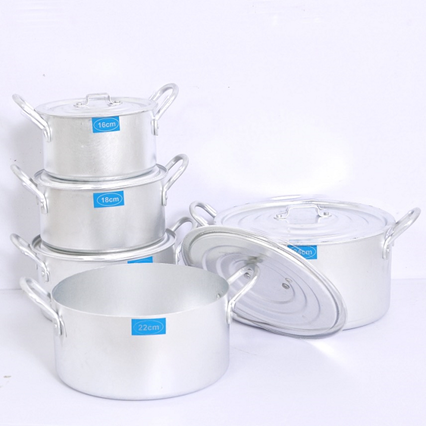 Nồi nhôm cắt dày 16cm, 18cm, 20cm, 22cm, 24cm, 26cm, 28cm, 30cm, 32cm. 34cm, 36cm