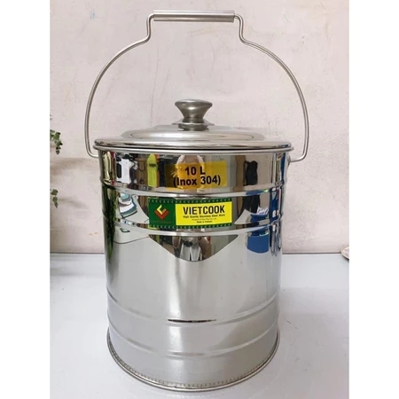Xô có nắp inox 304