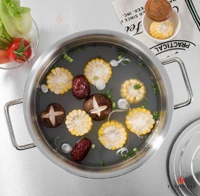 Nồi inox kiểu dáng thấp 22 lít 2 đáy sus 201