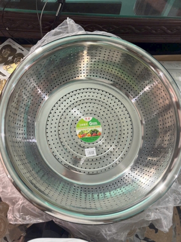 Rổ inox lỗ to