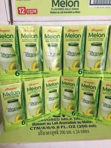 Sữa Dưa Lưới - Hàn Quốc Thùng 24Hộpx200ml