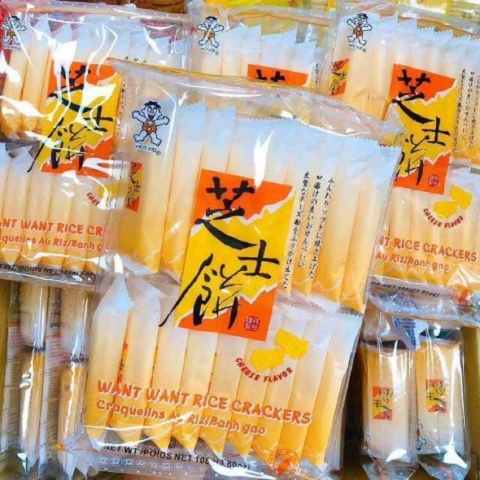 Bánh gạo pho mai Want Want cheese_Đài Loan gói 108g