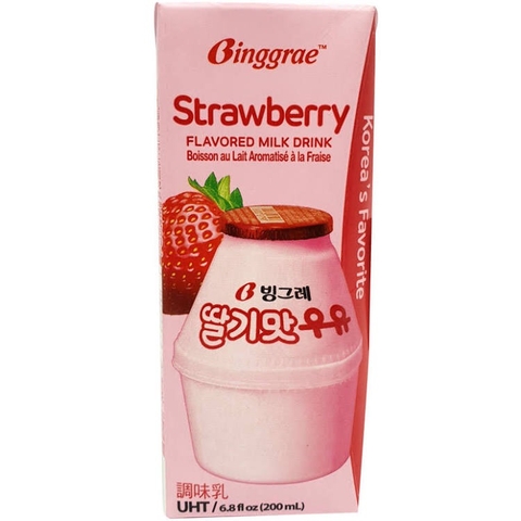 Sữa Dâu - Hàn Quốc Hộp 200ml